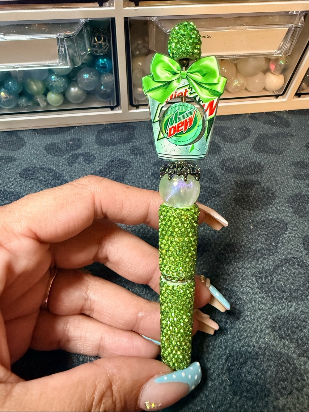 Men Dew Rhinestone Pen -